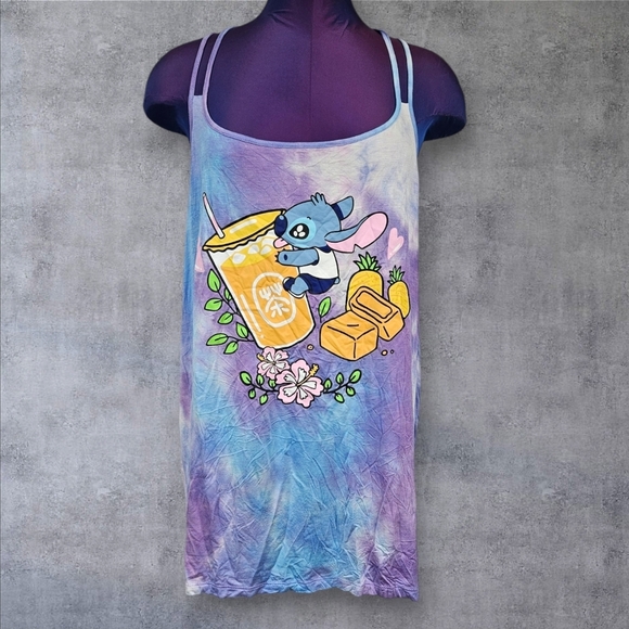 NWT Disney Hot Topic Tie Dye Stitch‎ Boba Tank Top Size 2X Women's N2 - Picture 1 of 12